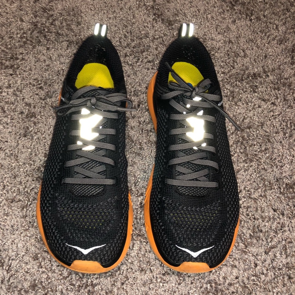 Hoka one Hupana size 7.5 Black and Orange